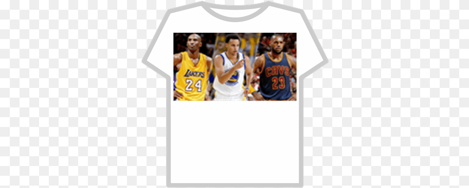 Nbakobebryantstephcurrylebronjamesmm Roblox Fnaf Shirts Roblox, T-shirt, Clothing, Person, People Png Image