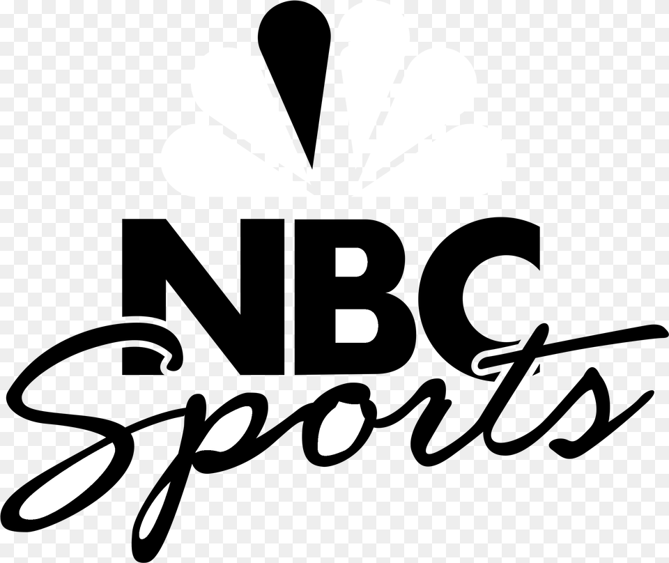 Nbc Sports Logo Sports Logo Black And White, Stencil Free Png