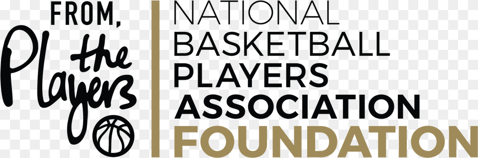 Nbpa Foundation From The Players Logo Lockup Black Recipients To Donors Emerging Powers, Text, Blackboard Png Image