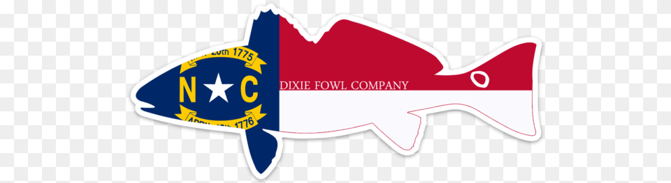 Nc Redfish Dixie Fowl Co Decal 7 X 325 Fish N 7 Logo Png
