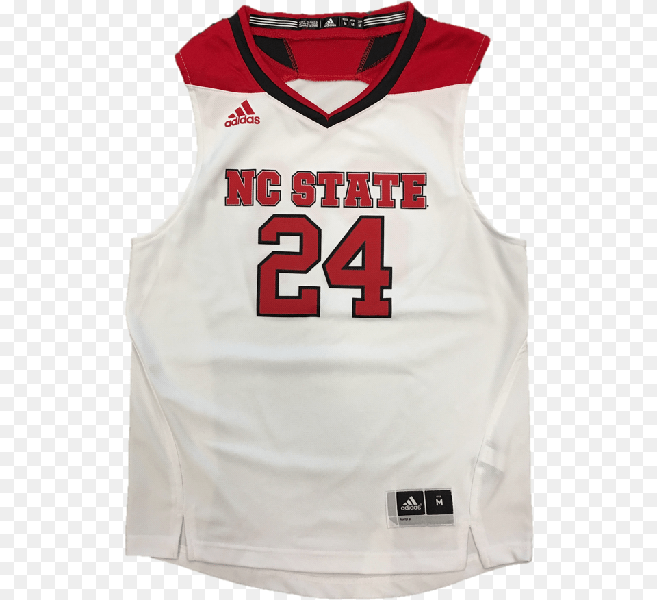 Nc State Wolfpack Adidas Youth White Replica All White Basketball Jersey, Clothing, Shirt, Vest Png Image