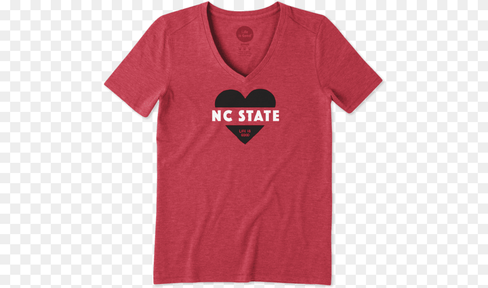 Nc State Wolfpack Heart Knockout Cool U Of T Shirt, Clothing, T-shirt Free Png