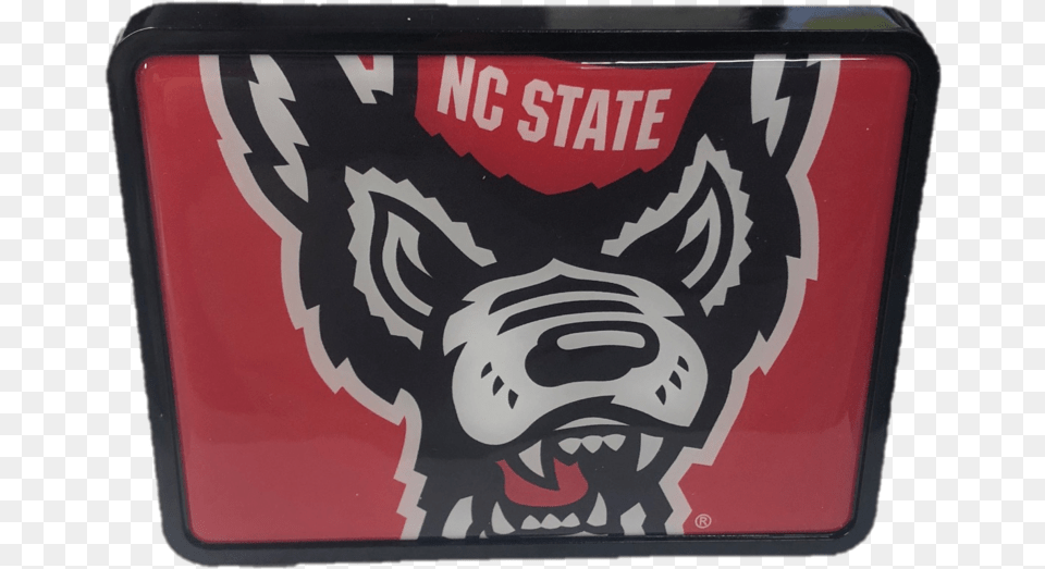 Nc State Wolfpack Mega Wolfhead Universal Plastic Hitch Nc State Tuffy Logo, Emblem, Symbol, Sticker, Accessories Free Png Download
