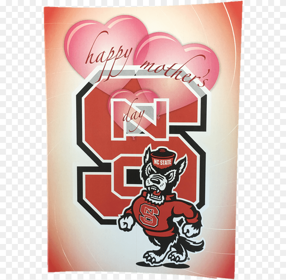 Nc State Wolfpack Pink Hearts Happy North Carolina State University Logo, Advertisement, Poster, Adult, Male Free Png