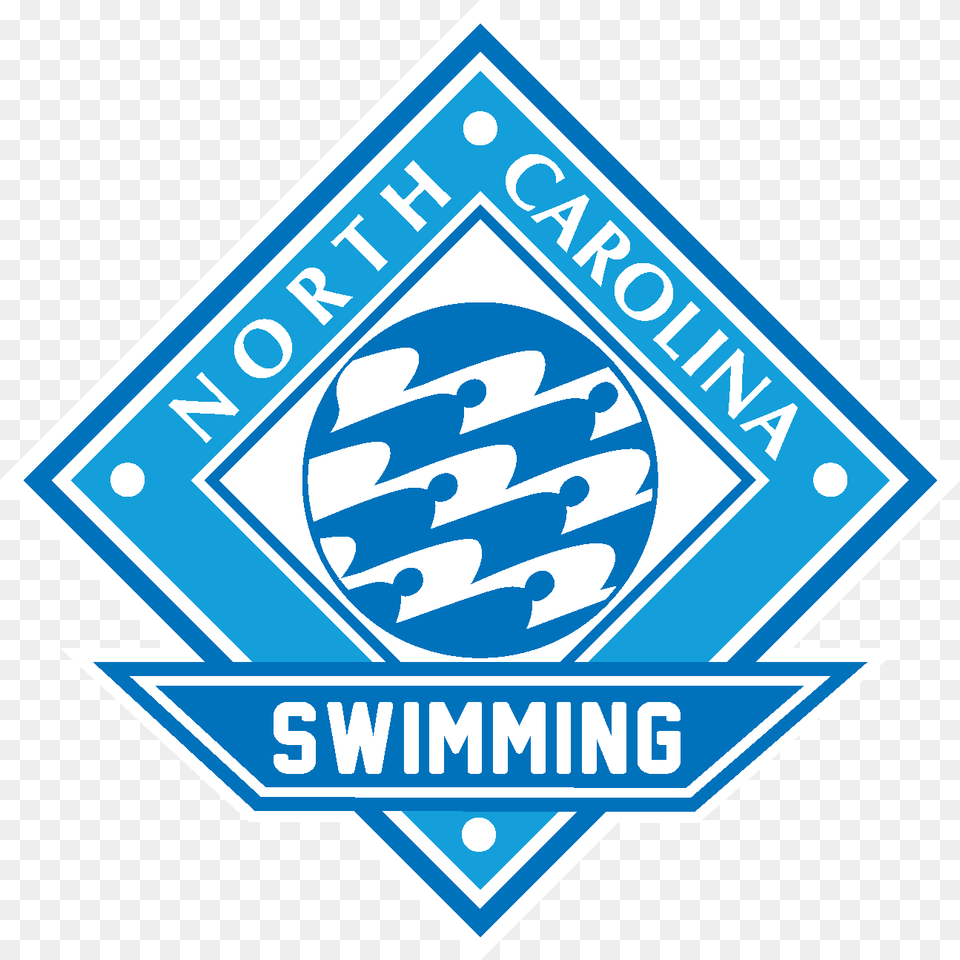 Nc Swimming Logos Blue Yellow, Badge, Logo, Symbol Free Png