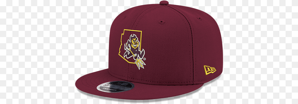 Ncaa Arizona State Sun Devils Native State Outline Alabama Hat, Baseball Cap, Cap, Clothing, Maroon Free Png Download