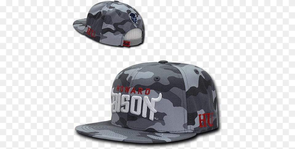 Ncaa Howard University Bison Camo Camouflage Snapback, Baseball Cap, Cap, Clothing, Hat Free Transparent Png