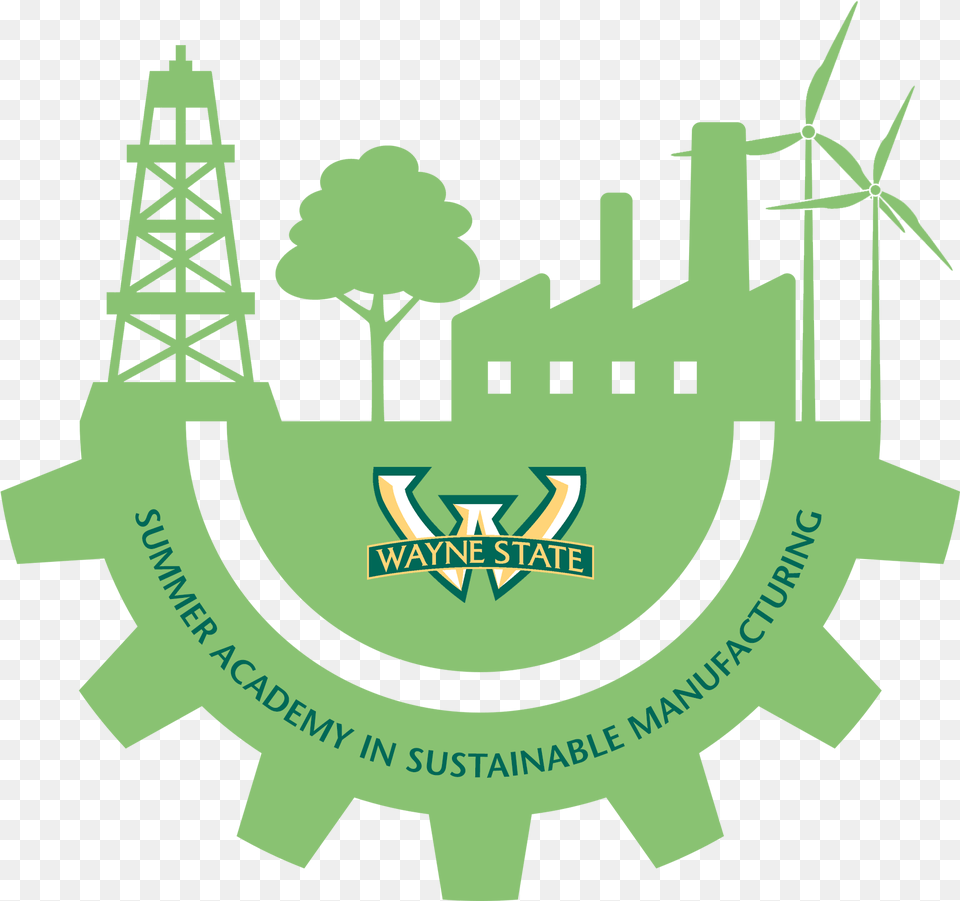 Ncaa Wayne State University Warriors Green Manufacturing, Logo, Emblem, Symbol, Architecture Free Png Download