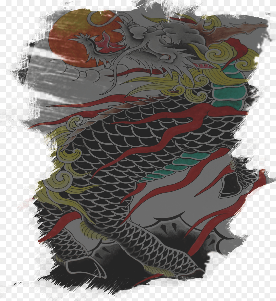 Ndrew Kosmin Japanese Style Tattoo Dragon, Art, Graphics, Painting, Collage Free Png
