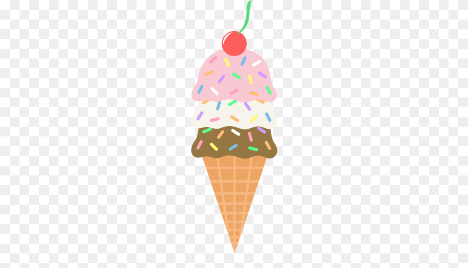 Neapolitan Ice Cream Cone With Sprinkles, Dessert, Food, Ice Cream, Nature Png