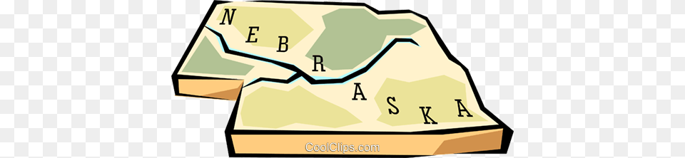 Nebraska State Map Royalty Vector Clip Art Illustration, Text Png Image