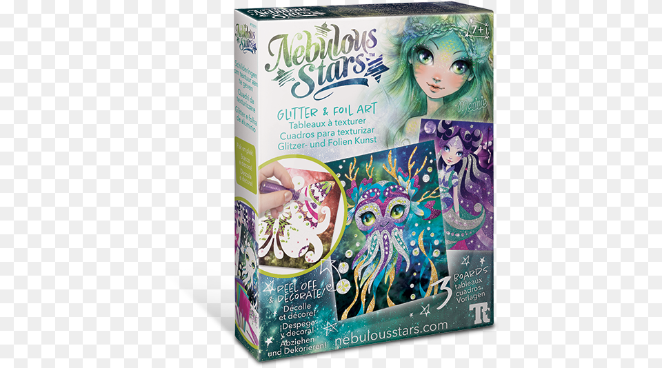 Nebulous Stars Glitter Amp Foil Art Nebulous Stars, Book, Publication, Person, Box Free Png Download