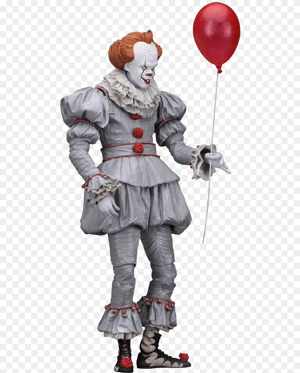 Neca 2017 It Pennywise Figure Toyslife Action Figure Pennywise, Balloon, Person, Face, Head Png