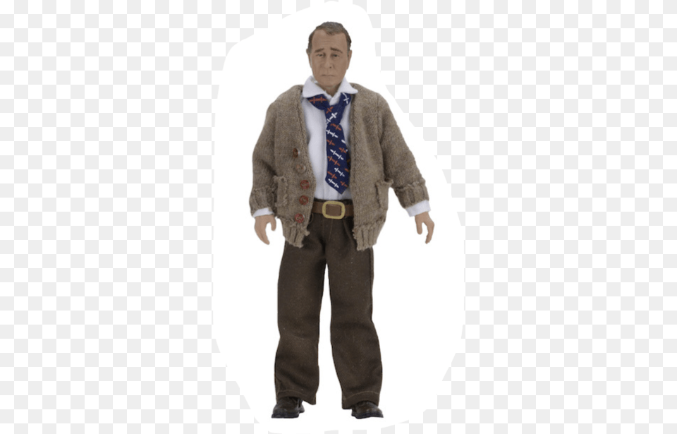 Neca Santa Clark Clothed Figure Christmas Story Old Man 8quot Clothed Figure Action Figure, Blazer, Clothing, Coat, Jacket Png