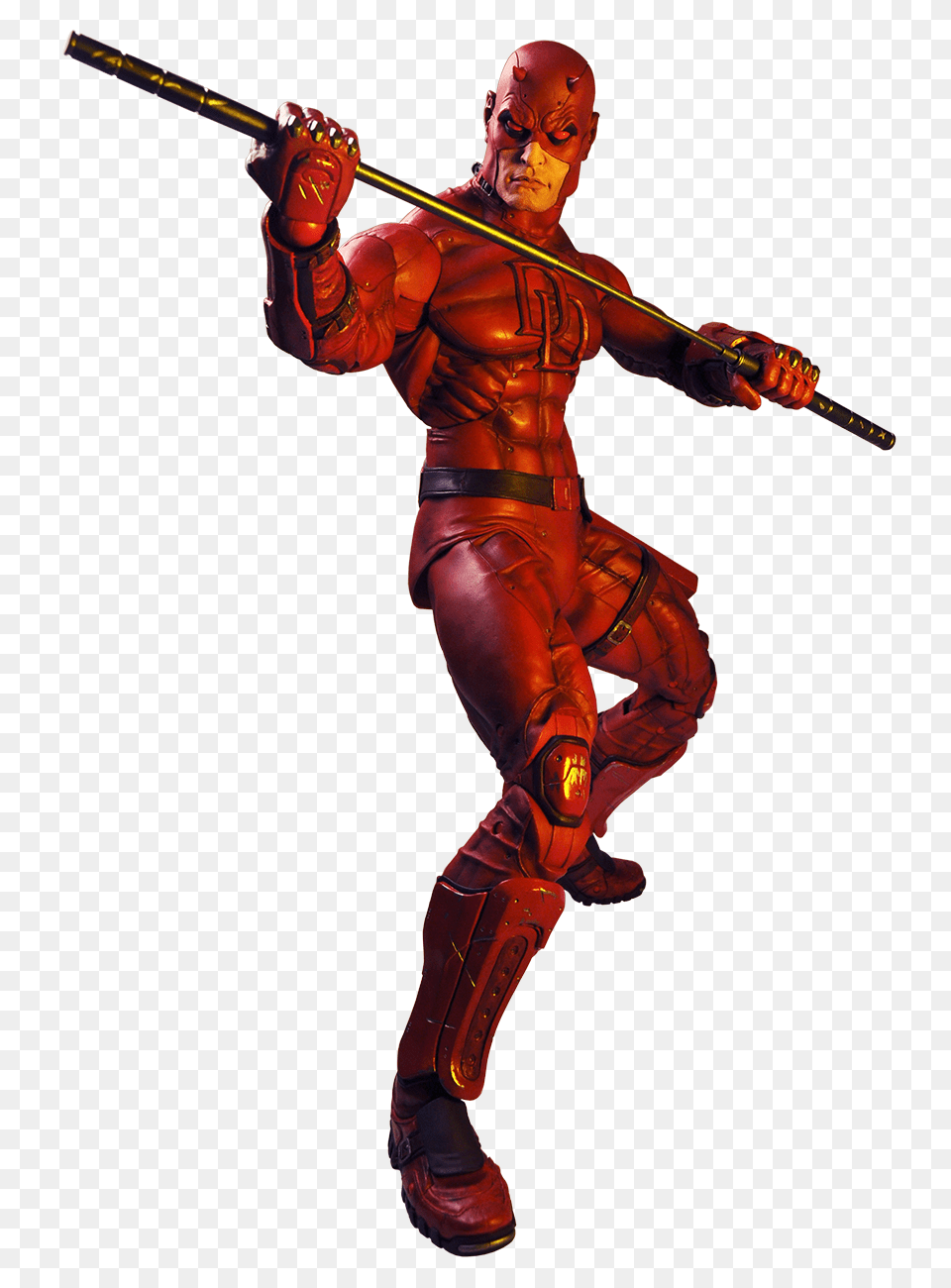 Neca Toys Quarter Scale Daredevil Figure Marvel, Weapon, Sword, Person, People Free Png Download