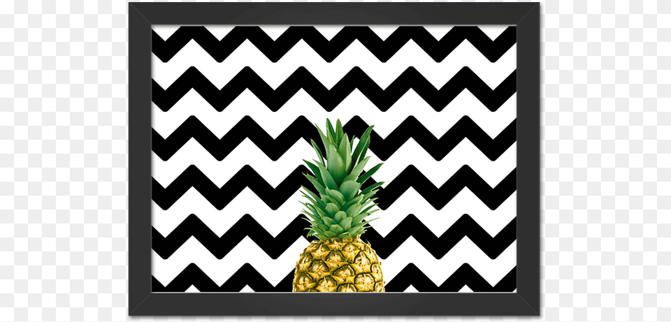 Necessaire Chevron Azul Marinho, Food, Fruit, Pineapple, Plant Free Transparent Png