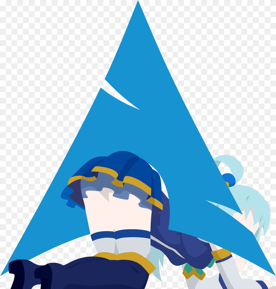 Neckbeard Drawing Arch Linux Konosuba Aqua Wear Panties Or Not, Clothing, Hat, Triangle, People Free Transparent Png