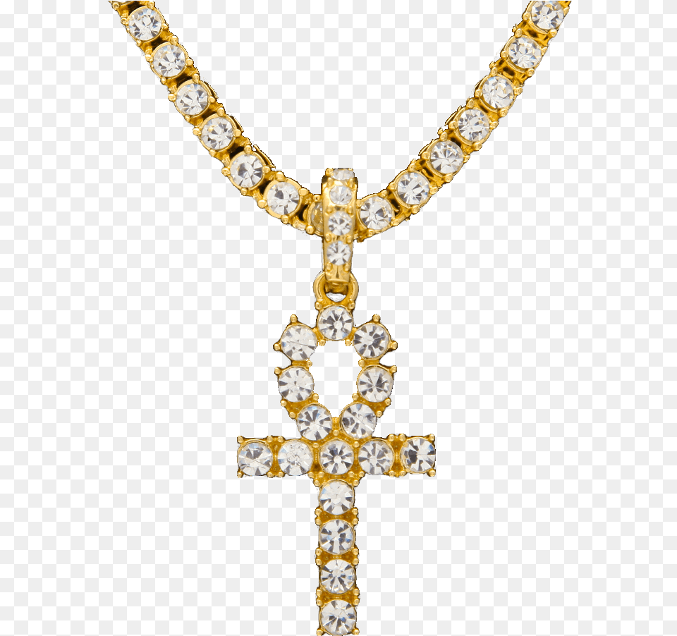 Necklace, Accessories, Cross, Diamond, Gemstone Free Png
