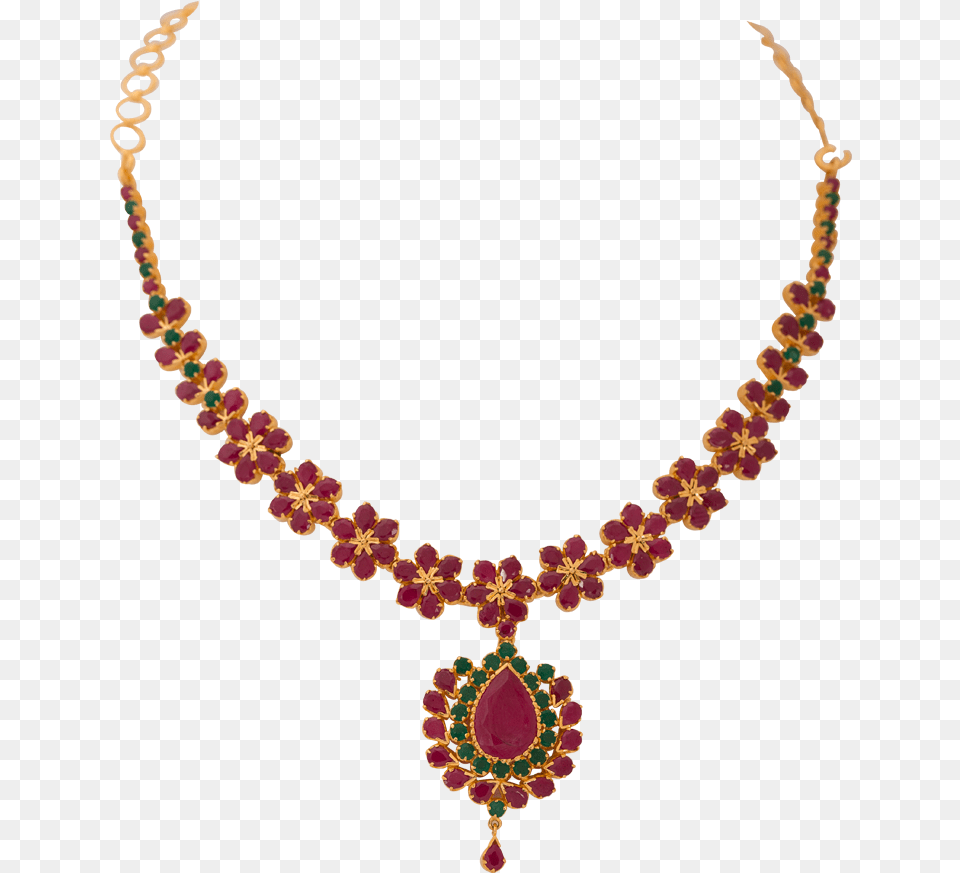 Necklace Clipart Neckline Ruby Necklace Designs In Grt, Accessories, Jewelry, Ornament, Bead Free Png Download