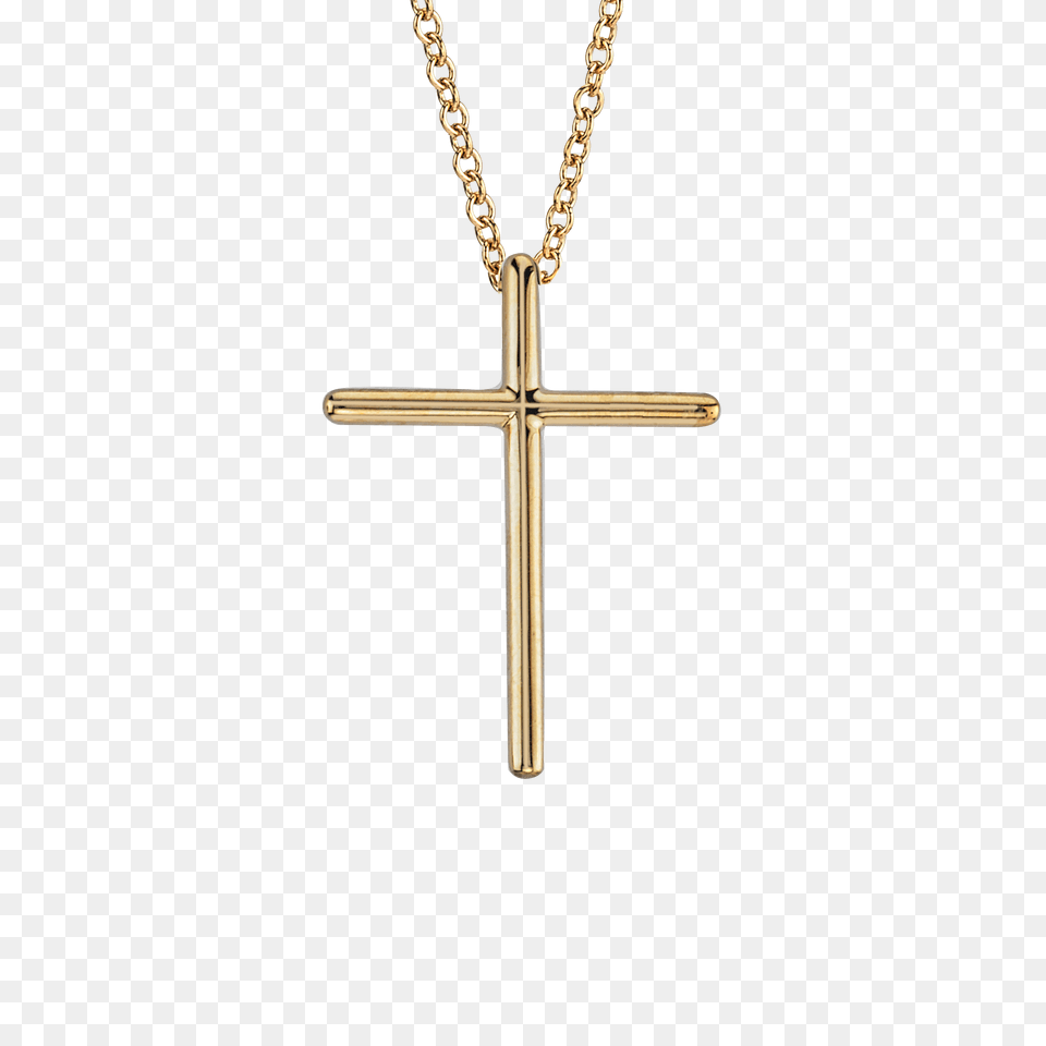 Necklace Cross Small Yellow Gold With Chain Art Of Shine Co, Symbol, Accessories, Jewelry Png