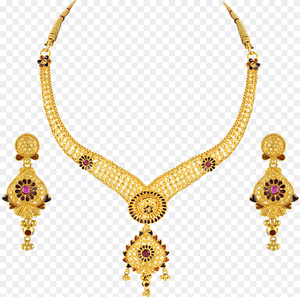 Necklace Earring Gold Jewellery With Jewelry Hd, Accessories, Diamond, Gemstone Free Transparent Png