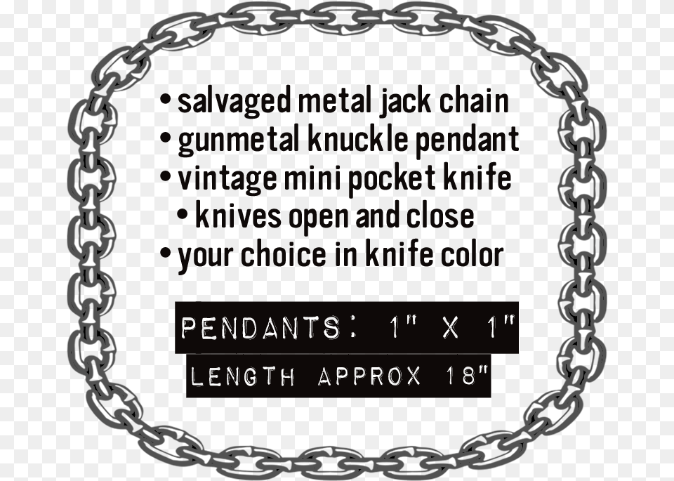 Necklace Made With Salvaged Industrial Jack Chain Featuring Just For The Record 2010, Text Free Png Download