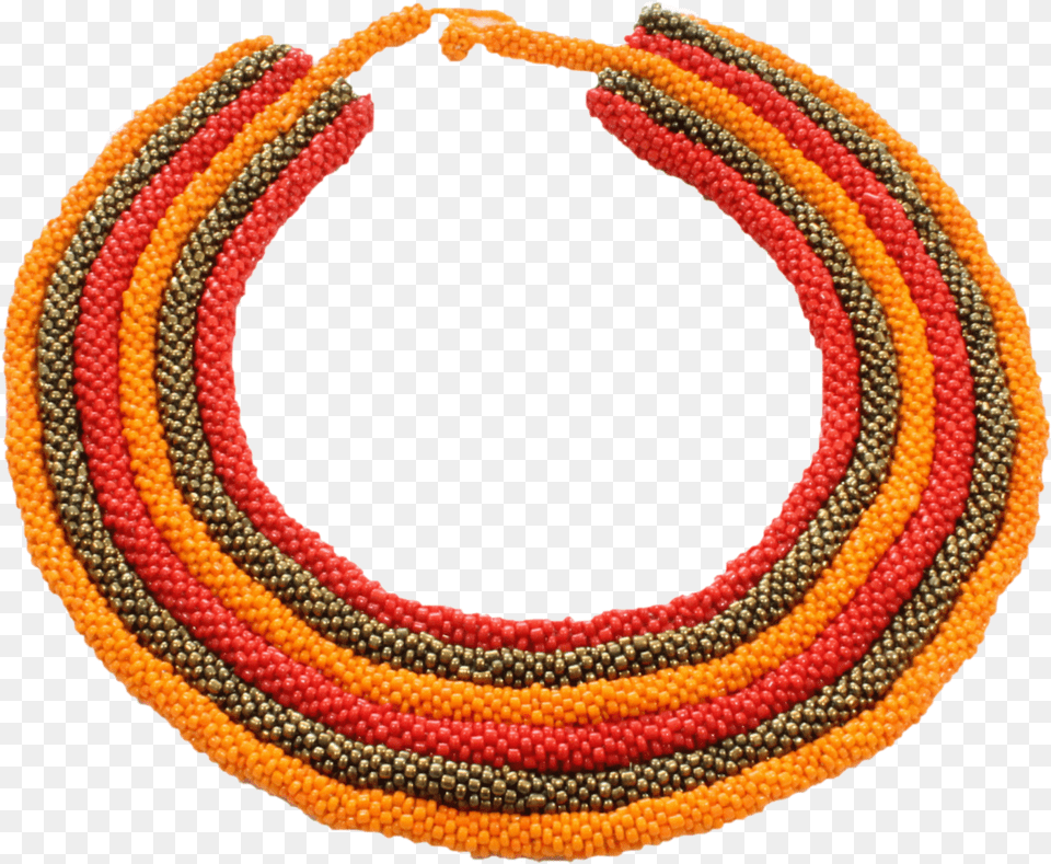 Necklace Multilayered Beads Gold Orange Red Feltro Spessore 3 Cm, Accessories, Home Decor, Jewelry, Clothing Png Image