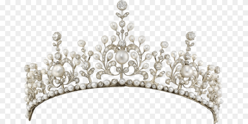 Necklace Pearl Crown Diamond Tiara Photo Clipart Background Tiara, Accessories, Jewelry, Chandelier, Lamp Free Png Download
