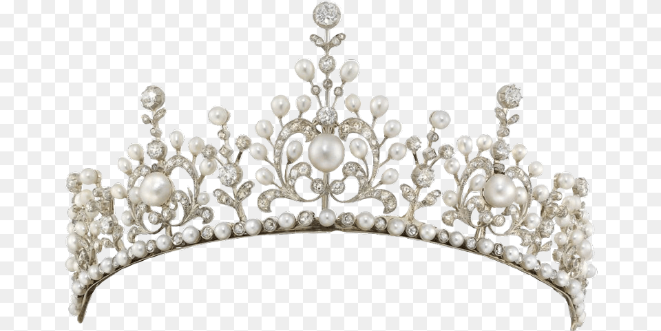Necklace Pearl Crown Diamond Tiara Photo Tiara Transparent, Accessories, Jewelry, Chandelier, Lamp Free Png Download