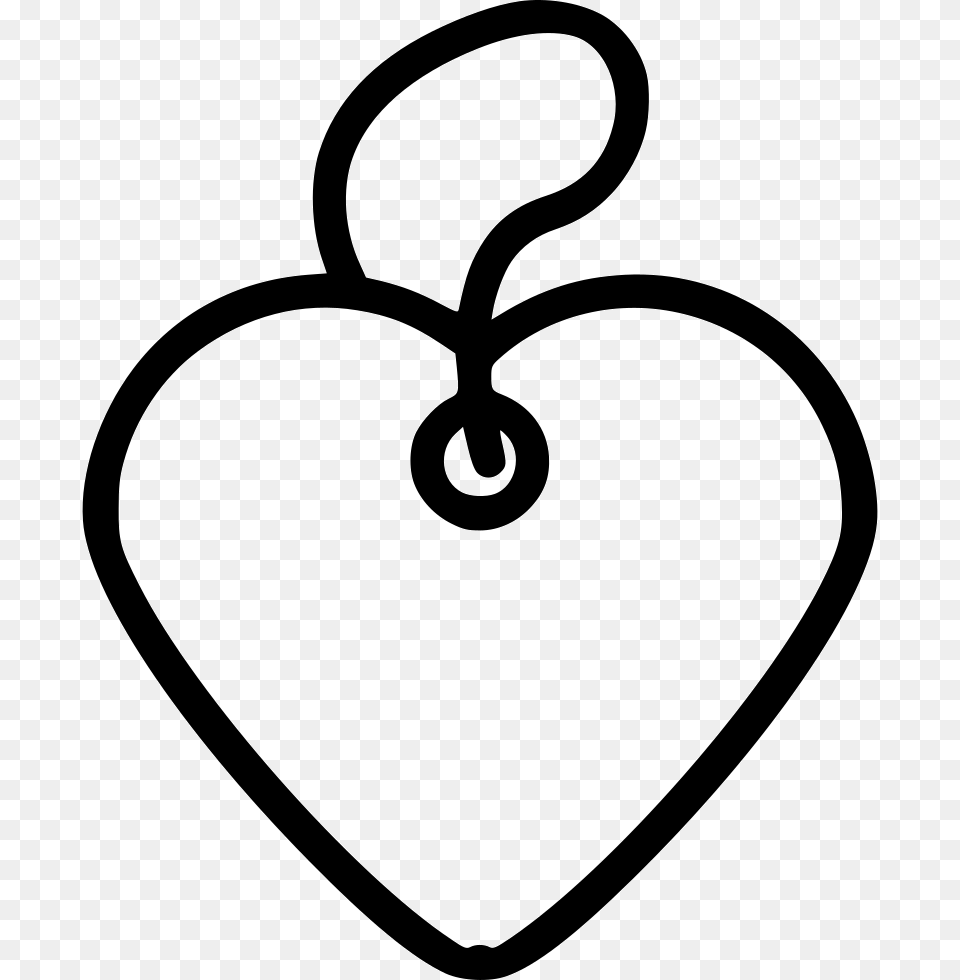 Necklace Rope Line Art, Heart, Accessories, Bow, Weapon Free Transparent Png