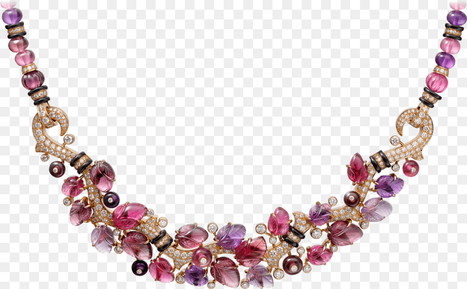 Necklace With Engraved Stonespink Gold Rubellites, Accessories, Jewelry, Diamond, Gemstone Png Image