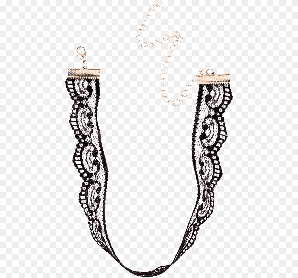 Necklaces Black Punk Adjustable Lace Choker Necklace Necklace, Accessories, Jewelry Png Image