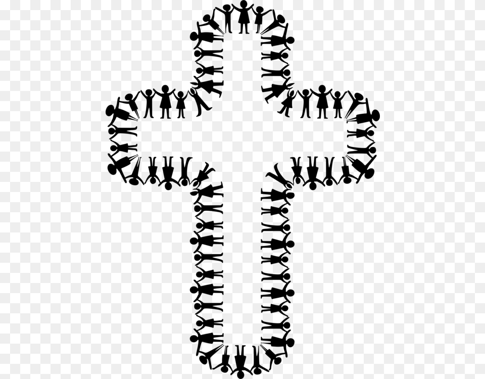 Necksymbolline Cross, Gray Free Png