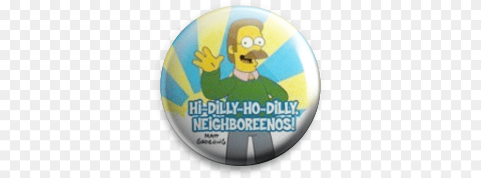 Ned Flanders Badge, Logo, Symbol, Ball, Football Free Png Download