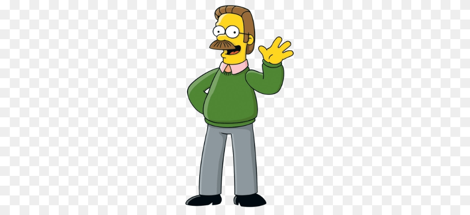 Ned Flanders Simpsons Wiki Fandom Powered, Cartoon, Baby, Person, Face Free Png