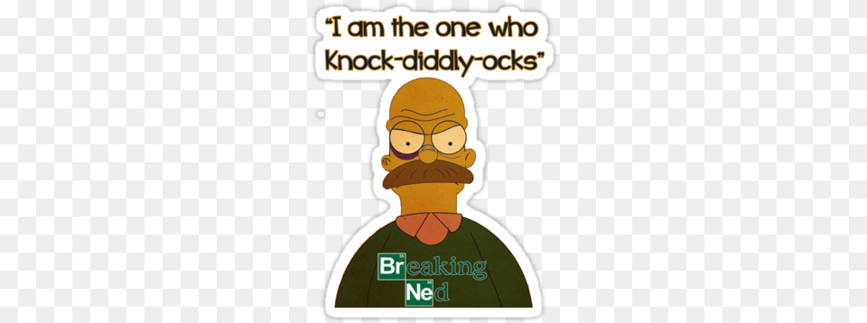 Ned Flanders Tshirt T Shirt, Advertisement, Poster, Face, Head Png Image