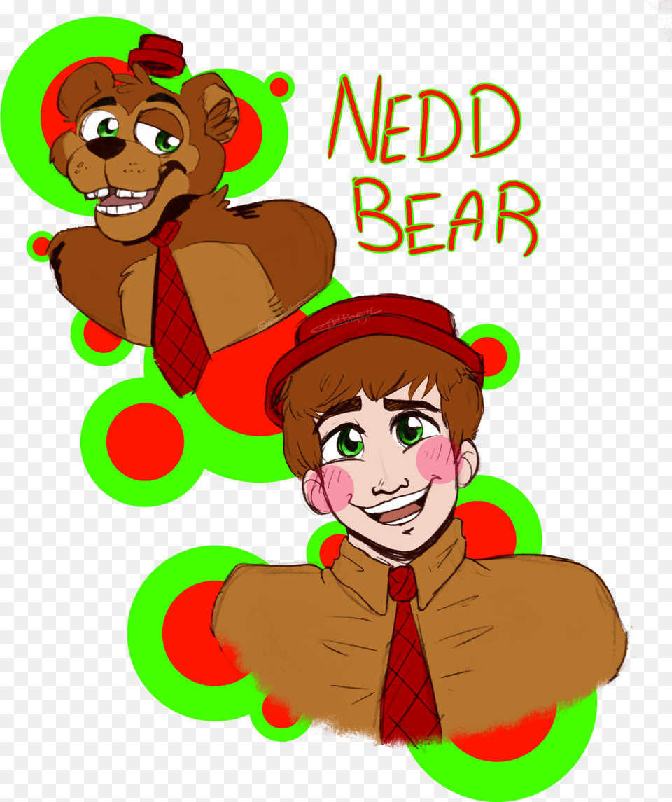 Nedd Bear By Tigerheartthedeputy Bear Attack Freddy Nedd Bear X Happy Frog, Baby, Person, Face, Head Png