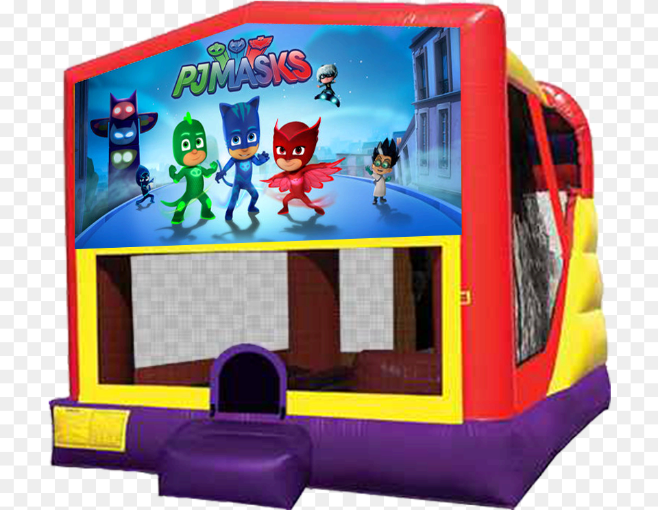 Need Pj Masks Themed Plates Napkins And Party Favors Pj Mask Bounce House, Inflatable, Baby, Indoors, Person Png Image