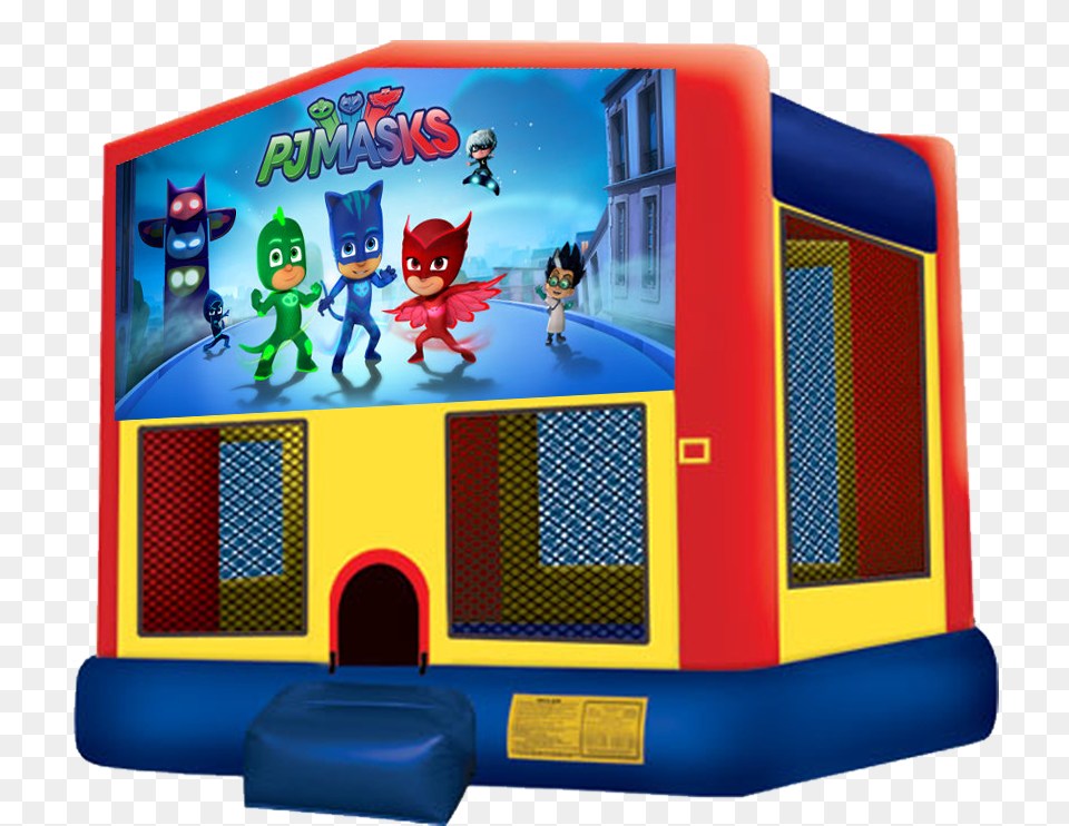 Need Pj Masks Themed Plates Napkins And Party Favors Shimmer And Shine Bounce House, Inflatable, Play Area, Indoors, Person Png Image