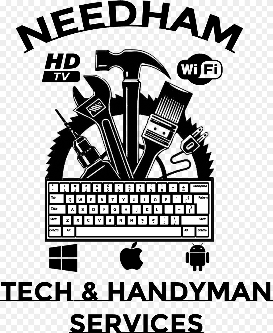Needham Tech Amp Handyman Services Repairs And Maintenance Logo, Computer Hardware, Electronics, Hardware, Art Free Transparent Png
