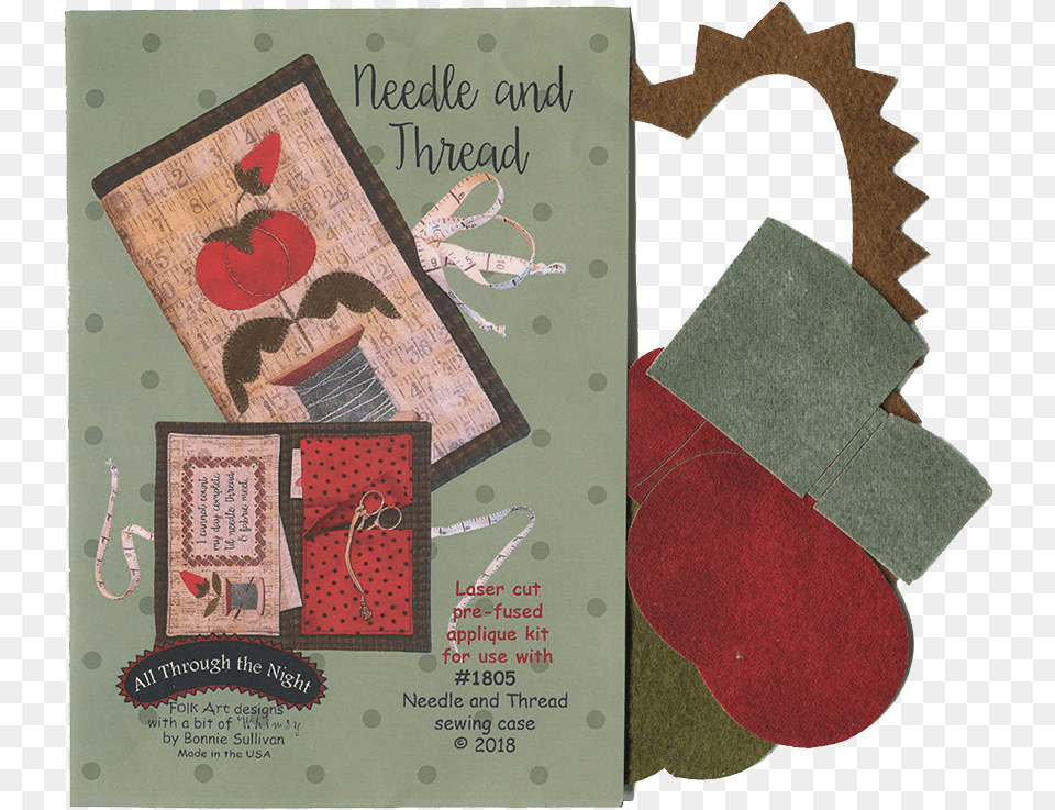 Needle Amp Thread Applique Kit Needlecase, Clothing, Hosiery, Person Free Png Download