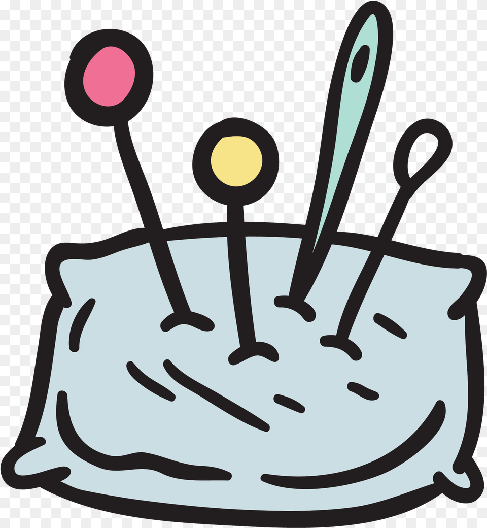 Needle Clipart Embroidery Cartoon Embroidery, Birthday Cake, Cake, Cream, Dessert Free Png