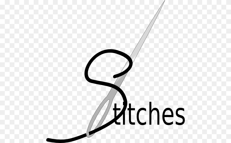 Needle Thread Stitches Clip Art, Handwriting, Text, Bow, Weapon Png