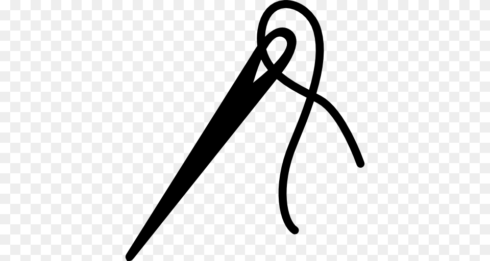 Needle With Thread To Sew Clothes, Bow, Weapon, Text Free Png Download