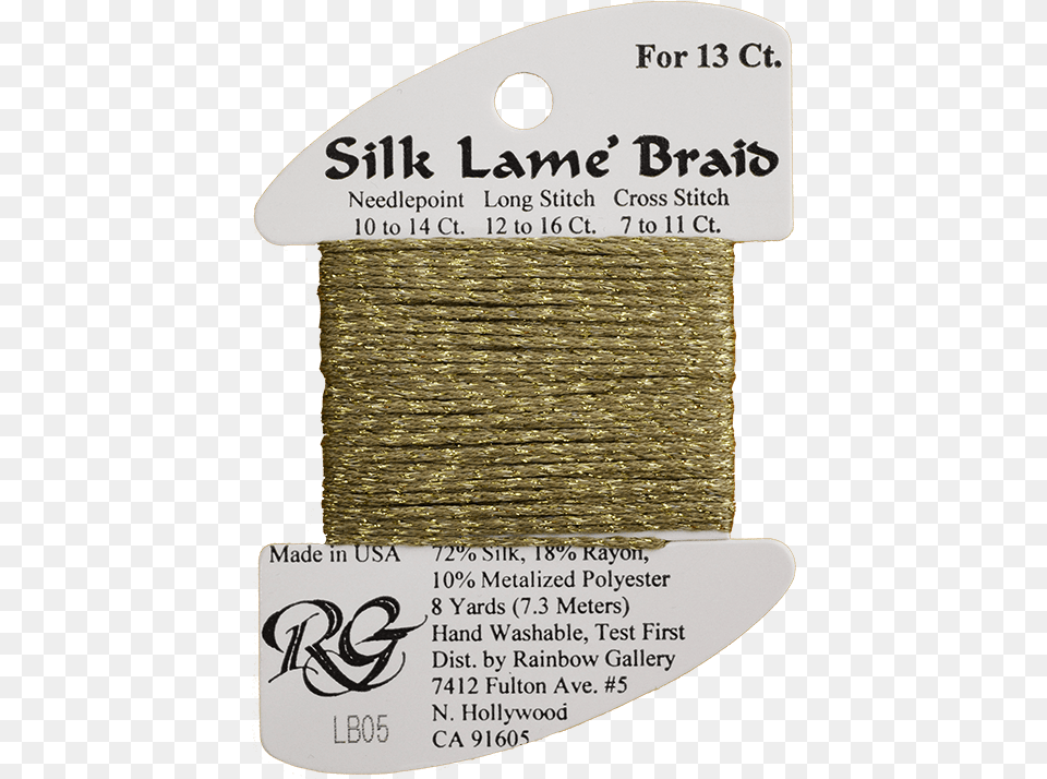 Needlepoint Silk Lame Braid Thread Lb 05 Label, Home Decor, Linen, Woven, Countryside Free Png Download