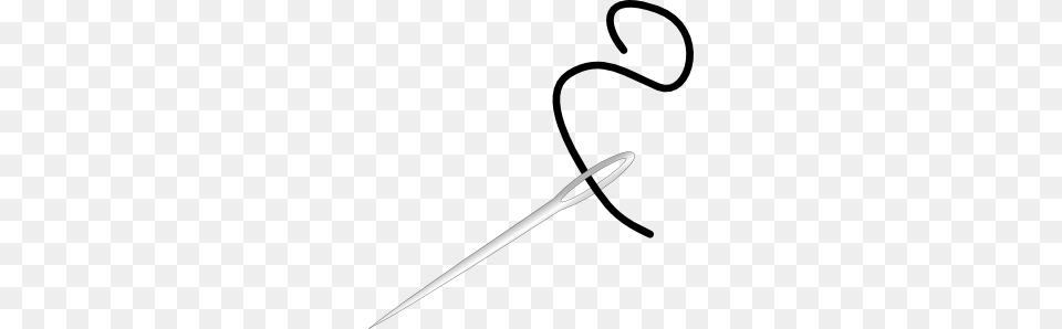 Needless Clipart Sewing Stitch, Bow, Weapon, Text, Handwriting Png