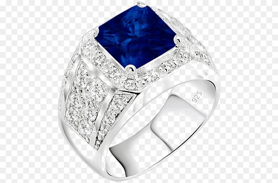 Neelam Transparent Image Mens Silver Ring With Stone, Accessories, Gemstone, Jewelry, Sapphire Png