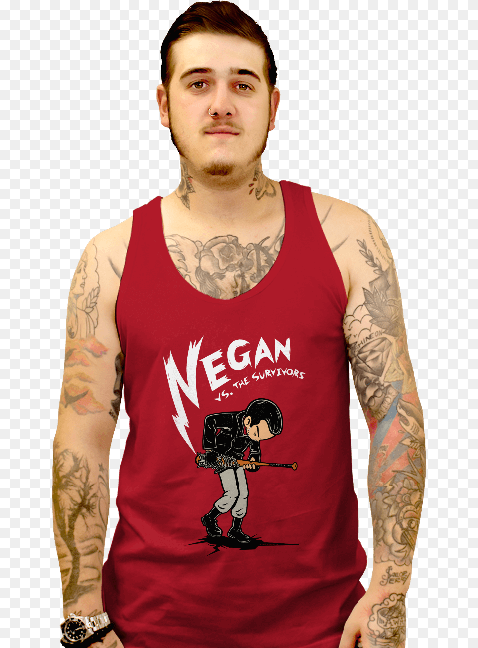 Negan, Tattoo, Skin, Person, T-shirt Png Image
