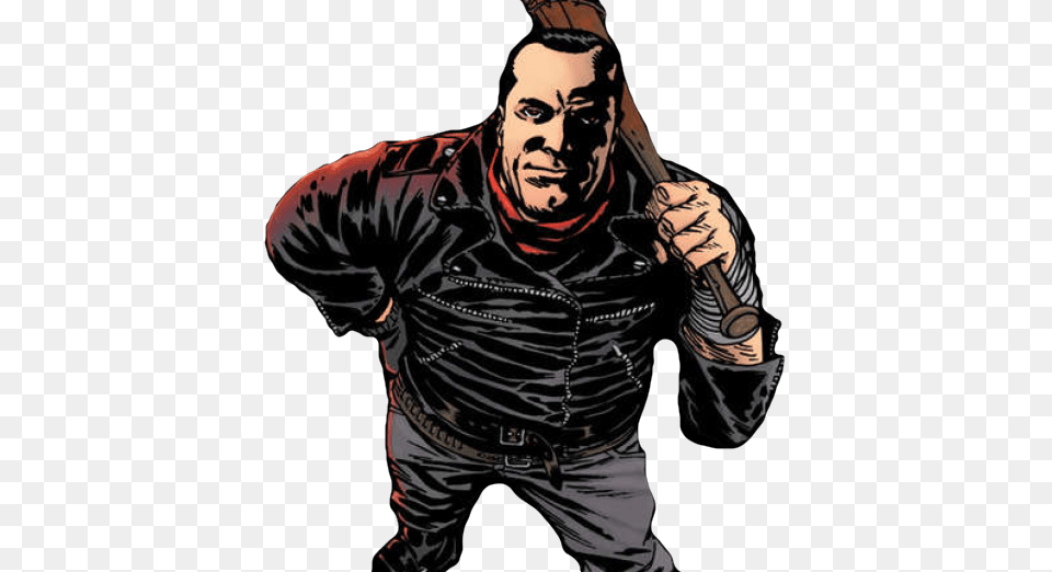 Negan Drawing Clipart Free Download Negan Comics Vs Show, Person, People, Adult, Man Png Image