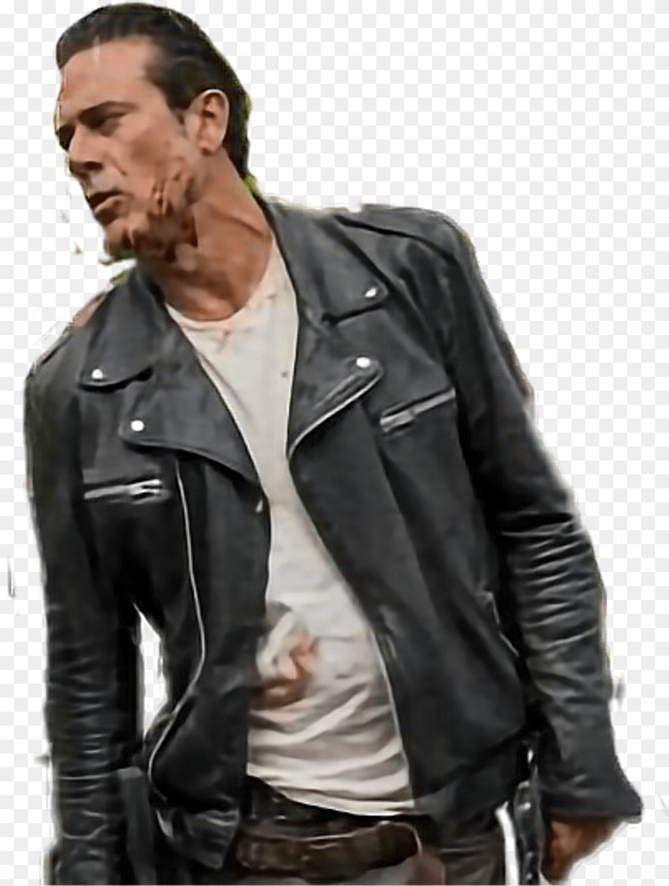 Negan Twd Twdnegan Hot Redneck Dudes In Leather, Jacket, Clothing, Coat, Man Png Image